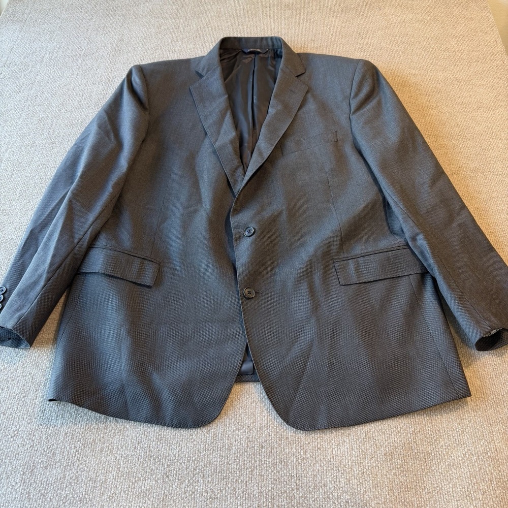 Brooks Brothers 1818‎ Suit Jacket 48 Reg Men Gray Saxxon Wool USA